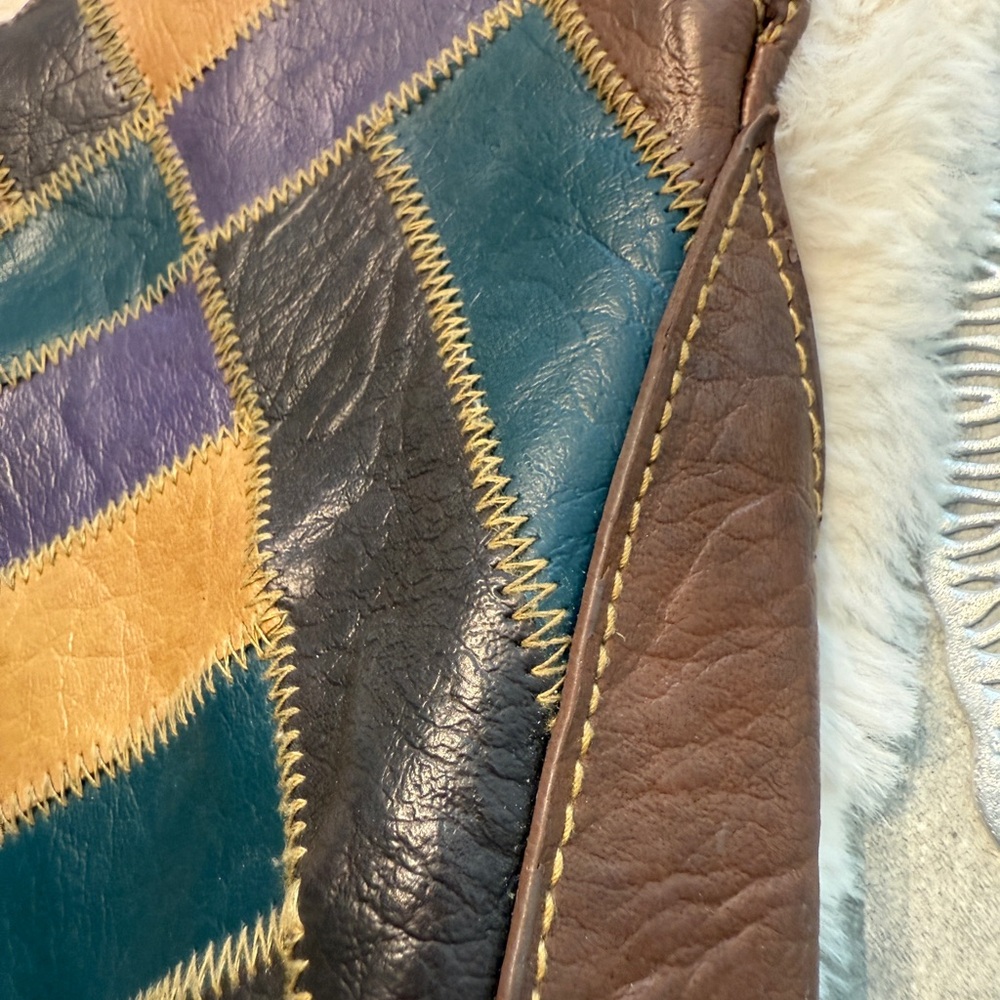 Multicolor Patchwork Leather Tote Bag - image 8